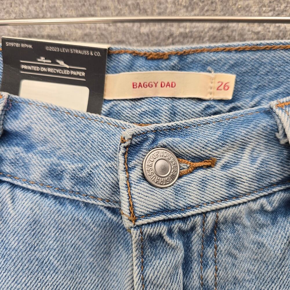 LEVI'S BAGGY DAD MID RISE STRAIGHT LEG JEANS, SIZE 26 X30, NWT - Picture 3 of 9